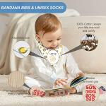 Pregnancy Gifts for First Time Moms Dad, Mommy and Daddy Est 2022 Stainless Steel Wine Tumbler Set with Onesie Baby Socks Drool Bib and Decision Coin - Top New Parents Gifts Idea for Gender Reveal from Kjtao