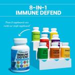 Immune Defense Support Supplement 8 in 1 w/ Zinc 50mg Quercetin, VIT C 1000mg, Vitamin D3 5000 IU, Elderberry, Turmeric Curcumin, Ginger, Echinacea - Immunity System Booster Adults Vegan - 60Ct (USA) by Clean Nutraceuticals
