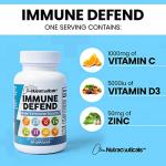 Immune Defense Support Supplement 8 in 1 w/ Zinc 50mg Quercetin, VIT C 1000mg, Vitamin D3 5000 IU, Elderberry, Turmeric Curcumin, Ginger, Echinacea - Immunity System Booster Adults Vegan - 60Ct (USA) by Clean Nutraceuticals