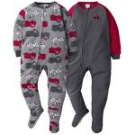 Gerber Baby Boys 2-Pack Blanket Sleeper, Gray/Red Fire Truck, 18 Months from GERLO