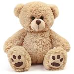 17'' Teddy Bear Stuffed Animal, Large Brown Bear Plush Toy, Gift for Kids Girls Boys Babies by LotFancy