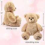 17'' Teddy Bear Stuffed Animal, Large Brown Bear Plush Toy, Gift for Kids Girls Boys Babies by LotFancy