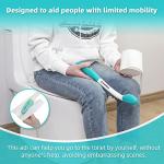 Toilet Aids for Wiping, Wipe Assist Tool Bathroom Wipe Assistance Bottom Buddy, Long Reach Comfort Wiper by Fanwer