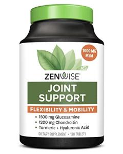Joint Support Supplement - Complex with 1500mg Glucosamine, 1200mg Chondroitin, 1000 MG MSM & Hyaluronic Acid for Advanced Relief - Mobility Health Supplement for Pain, Aches, Soreness & Inflammation - 180 tablets by Zenwise Health LLC
