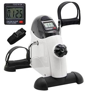 Hausse Portable Exercise Pedal Bike for Legs and Arms, Mini Exercise Peddler with LCD Display, White from Hausse