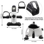 Hausse Portable Exercise Pedal Bike for Legs and Arms, Mini Exercise Peddler with LCD Display, White from Hausse