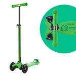 Micro Kickboard - Micro Maxi Deluxe 3-Wheeled, Lean-to-Steer, Swiss-Designed Micro Scooter for Kids, Ages 5-12 - Green by Micro Kickboard