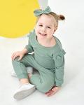 Infant Baby Girl Clothes Top Pants Outfits Set Ruffle Baby Girl Stuff Baby Girls' Clothing Cute Baby Clothes Girl Gifts Green 6 to 12 Months Baby Girl Clothes by 