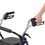 Medline Basic Steel Folding Rollator Walker with 8" Wheels and Basket, Blue from Medline