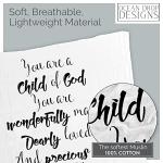 Ocean Drop 100% Cotton Muslin Swaddle Baby Blanket â âChild of Godâ Quote with Gift Box for Baptism, Christening, Godson, Goddaughter, Boy or Girl, Baby Shower â Super Soft, Breathable, Large â47x47â by Ocean Drop Designs