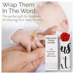 Ocean Drop 100% Cotton Muslin Swaddle Baby Blanket â âChild of Godâ Quote with Gift Box for Baptism, Christening, Godson, Goddaughter, Boy or Girl, Baby Shower â Super Soft, Breathable, Large â47x47â by Ocean Drop Designs
