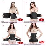 2 in 1 Postpartum Belly Band - Recovery Belly/Pelvis Belt Black Support Postpartum Belly Band,Black One Size by ChongErfei