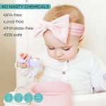 Grabease Baby and Toddler Self-Feeding Utensils â Spoon and Fork Set for Baby-Led Weaning â Made of Non-Toxic Plastic â Featuring Protective Barriers to Prevent Choking and Gagging by Elli&Nooli