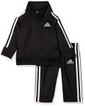adidas baby boys Li'l Tricot Jacket & Clothing Pants Set, Black, 6 Months US by adidas