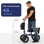 OasisSpace Bariatric Knee Walker -Heavy Duty Knee Scooter with 12 inch Pneumatic for 500LB by OassiSpace