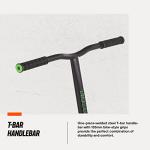 Mongoose Rise 100 Pro Youth and Adult Freestyle Kick Scooter, High Impact 110mm Wheels, Bike-Style Grips, Lightweight Alloy Deck, Black/Green from Pacific Cycle, Inc.