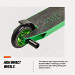 Mongoose Rise 100 Pro Youth and Adult Freestyle Kick Scooter, High Impact 110mm Wheels, Bike-Style Grips, Lightweight Alloy Deck, Black/Green from Pacific Cycle, Inc.