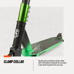 Mongoose Rise 100 Pro Youth and Adult Freestyle Kick Scooter, High Impact 110mm Wheels, Bike-Style Grips, Lightweight Alloy Deck, Black/Green from Pacific Cycle, Inc.