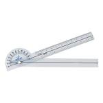 Blue Jay âTake a Range Checkâ Clear Plastic Goniometer - 180 Deg., 6.75 in. Goniometer, Physical Therapy Goniometer with ISO Accuracy, Linear Moving Arm, Clear Gauging Angle. Physical Therapy Aids from Complete Medical Manufacturing Group
