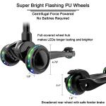 Allek Kick Scooter B03, Lean 'N Glide 3-Wheeled Push Scooter with Extra Wide PU Light-Up Wheels, Any Height Adjustable Handlebar and Strong Thick Deck for Children from 3-12yrs (Black) from Allek