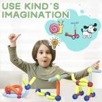 Boys Girls Toys Age 4-5,Little Boy Girl Toys Magnetic Blocks Sticks Tiles Construction Building, Learning Education Stem Preschool Toddler Kids Toys for 3+ Year Old, Montessori Toys for Toddlers Gifts by BigShu