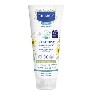 Mustela Stelatopia Emollient Baby Balm - Rich Daily Balm for Eczema-Prone Skin - with Natural Avocado & Sunflower Oil - Fragrance-Free - 6.76 fl. oz by Mustela