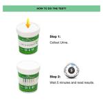 5 Pack Easy@Home Drug Test Cup for 5 Popular Drug Tests Marijuana (THC),Amphetamine (AMP),Cocaine (COC), Methamphetamine (MET), Opiate (OPI 2000) - #ECDOA-254 by Easy@Home