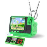 Retro Video Games Console for Kids Adults Built-in 308 Classic Electronic Game 3.0'' Screen Mini TV Games Console Support TV Output and USB Charging Birthday Xmas Gift for Boys Girl 4-12 (Green) by WELLSTÂ·G