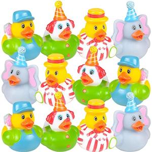 ArtCreativity Carnival Rubber Duckies for Kids, Pack of 12 Cute Duck Bathtub Pool Toys, Fun Carnival Supplies, Birthday Party Favors for Boys and Girls by ArtCreativity