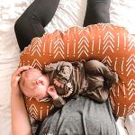 2 Pack Nursing Pillow Cover Slipcover for Breastfeeding Pillows, Soft and Comfortable Safely Fits On Standard Infant Nursing Pillows (Multi) by Little Jump