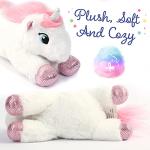 BenBen Unicorn Stuffed Animal 7", Small White Unicorn Plush, Cute Lying Unicorn Toy Gifts for Girls, Kids from BenBen