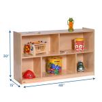 Angeles Value Line Mobile 2-Shelf Storage Unit, 30"H Birch, ANG9149, Classroom or Daycare Furniture, Kids Room Organizer and Bedroom Book Shelves from Children's Factory