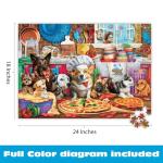 Buffalo Games - Pizza Time Pups - 750 Piece Jigsaw Puzzle by Buffalo Games