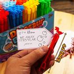 160 Pack 16 Style Mini Dinosaur Bubble Wand Bulk for Kid Party Favors, Toy for Carnival Prizes, Gift Bag Pinata Filler for Girl Boy Toddler Child, Dino Themed Birthday Valentines Day Neon Activities from Uzoxlsn