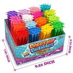 160 Pack 16 Style Mini Dinosaur Bubble Wand Bulk for Kid Party Favors, Toy for Carnival Prizes, Gift Bag Pinata Filler for Girl Boy Toddler Child, Dino Themed Birthday Valentines Day Neon Activities from Uzoxlsn