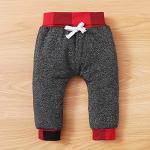 Toddler Baby Boy Clothes Plaid Pocket Hoodie Sweatshirt+Pants Outfits Set (GreyRed/100) by 