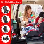 H Helteko Car Seat Protector with Thickest Padding + Backseat Car Organizer, XL Largest Car Seat Cover for Child Baby Carseat, Waterproof & Durable 600D Fabric, Kick Mat Back Seat w/Storage Pockets by H Helteko