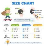 BOSONER Kids/Youth Knee Pad Elbow Pads Guards Protective Gear Set for Roller Skates Cycling BMX Bike Skateboard Inline Skatings Scooter Riding Sports (Black) from Bosoner