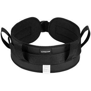 COW&COW Padded Gait Belt with 4 Handles and Quick Release Buckle 5.5 inchs(Black, L/40inches-60inches) from COW&COW Care