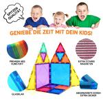 Children Hub 100pcs Magnetic Tiles Set - Educational 3D Magnet Building Blocks - Building Construction Toys for Kids - Upgraded Version with Strong Magnets - Creativity, Imagination, Inspiration from Shoppers Smart