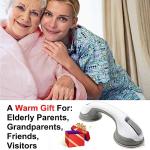 NLAAHCE Shower Handle Gen-2-12â Grab Bars for Bathroom, Ultra Grip Twice Secure Safety Suction Cups, Shower Handles for Elderly â Seniors, Disabled, Handicap, Elderly Assistance Product, 2-Count/Pack from NLAAHCE