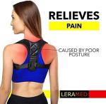 Leramed [New 2023] Posture Corrector for Men and Women - Adjustable Upper Back Brace for Clavicle Support and Providing Pain Relief from Neck, Back and Shoulder by LERAMED
