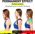 Leramed [New 2023] Posture Corrector for Men and Women - Adjustable Upper Back Brace for Clavicle Support and Providing Pain Relief from Neck, Back and Shoulder by LERAMED