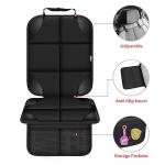 Car Seat Protector for Child Car Seat, Waterproof 600D Fabric Carseat Seat Protectors with 2 Large Pockets and Non-Slip Backing- Not Easy to Fade from Meolsaek