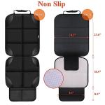 Car Seat Protector for Child Car Seat, Waterproof 600D Fabric Carseat Seat Protectors with 2 Large Pockets and Non-Slip Backing- Not Easy to Fade from Meolsaek