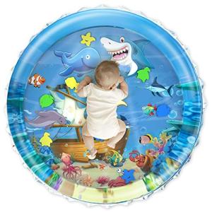 iHaHa 40''X40'' Baby Tummy Time Water Play Mat, Infant Baby Water Mat Toys for 0 3 6 9 12 Months Newborn Infant Toddler Boy Girl by iHaHa