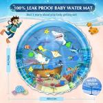 iHaHa 40''X40'' Baby Tummy Time Water Play Mat, Infant Baby Water Mat Toys for 0 3 6 9 12 Months Newborn Infant Toddler Boy Girl by iHaHa