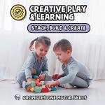 BUNMO XL Stacking Rocks 40pcs. Choking Test Certified & Eco-Friendly Wooden Stacking Stones. Fun Blocks for Toddlers 1-3, Building Blocks, Toddler Toys, or Montessori Toys for 1 Year Old+ from BUNMO