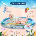 iHaHa 40''X40'' Baby Tummy Time Water Play Mat, Infant Baby Water Mat Toys for 0 3 6 9 12 Months Newborn Infant Toddler Boy Girl by iHaHa