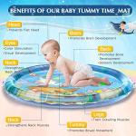 iHaHa 40''X40'' Baby Tummy Time Water Play Mat, Infant Baby Water Mat Toys for 0 3 6 9 12 Months Newborn Infant Toddler Boy Girl by iHaHa
